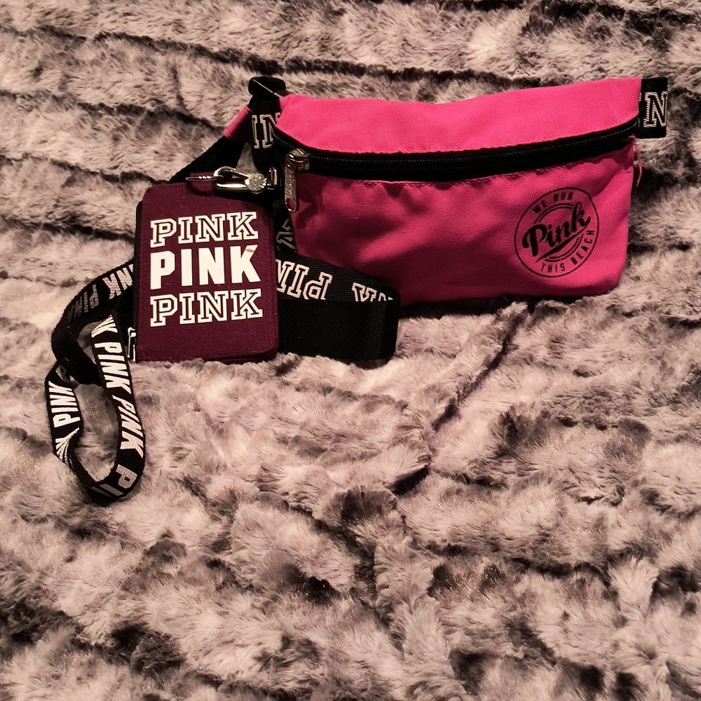 Pink Belt bag and card Holder Women's